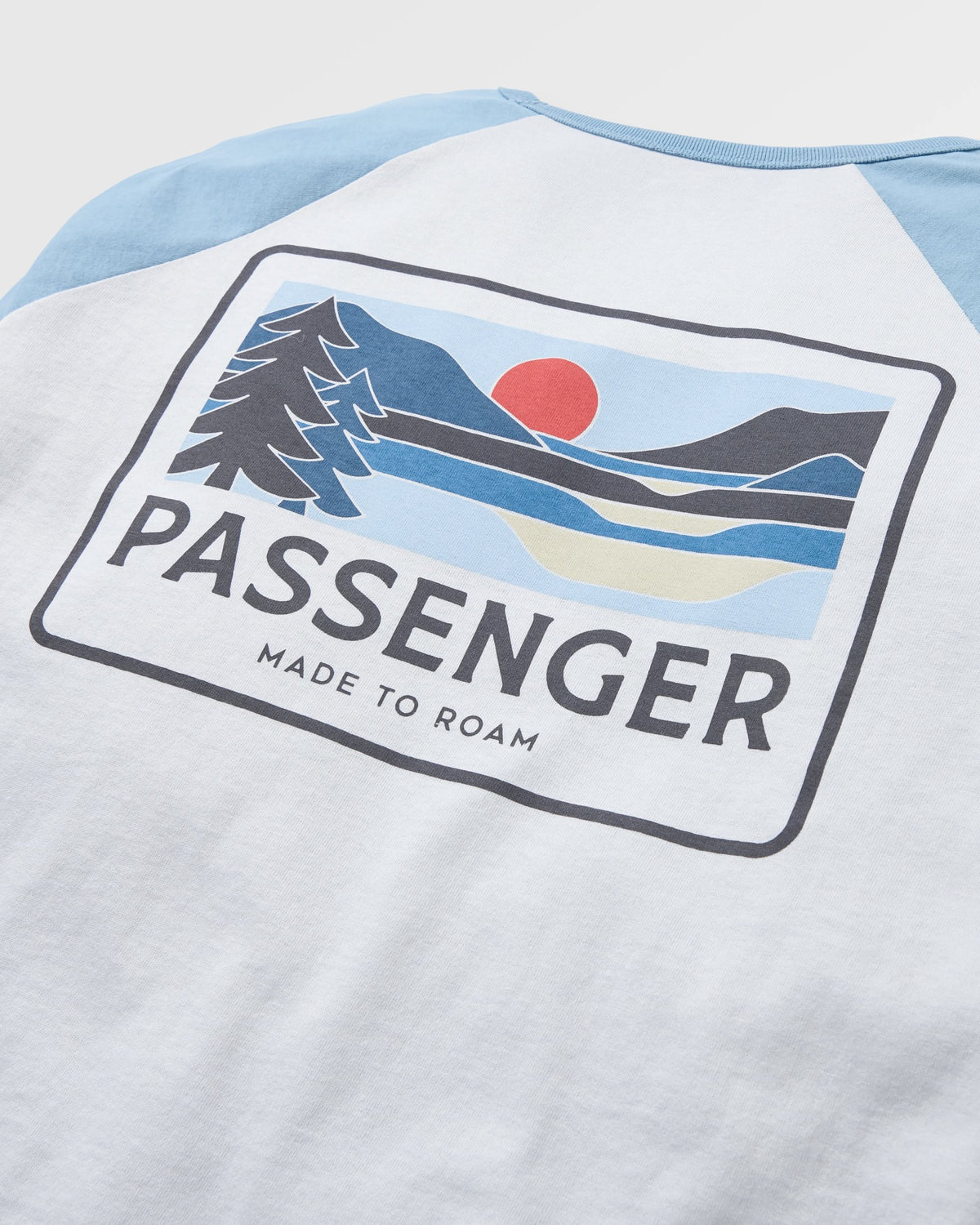 Roamer Raglan LS T-Shirt - Grey Blue - Flatlay