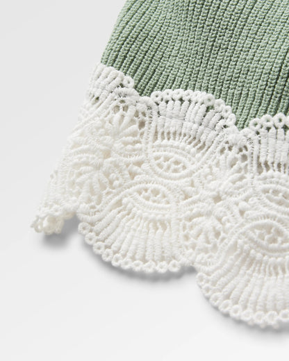 Vintage Knitted Jumper - Pistachio - Flatlay