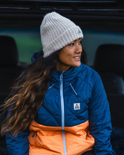 Redwood Fleece Lined Beanie - Vintage White - Lifestyle - Female
