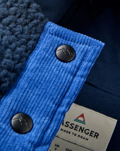 Clover Sherpa Hooded Fleece - Rich Navy - Flatlay