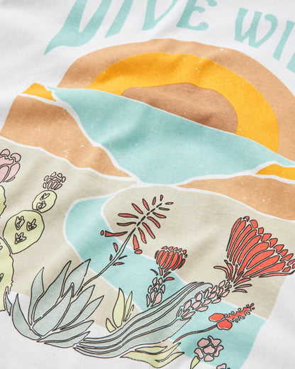 Live Wild LS T-Shirt - White - Flatlay