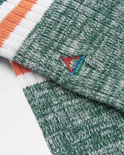 Midweight Rib Socks - Deep Ocean - Flatlay