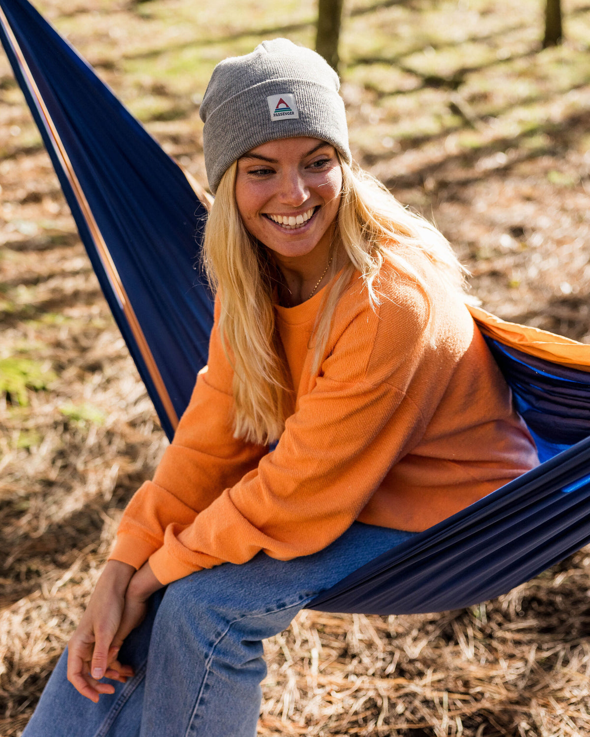 Fauna Cotton Textured Sweatshirt - Apricot - Lifestyle