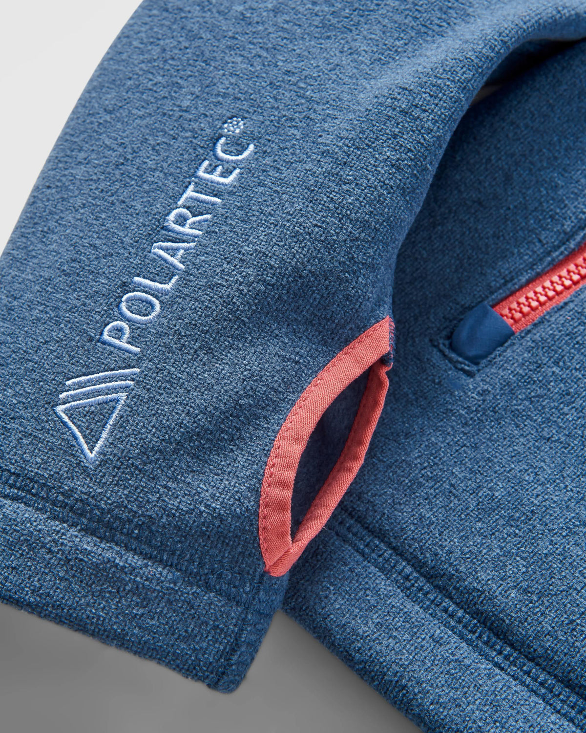 Crest Polartec® Fleece Hoodie - Dark Denim Marl - Flatlay