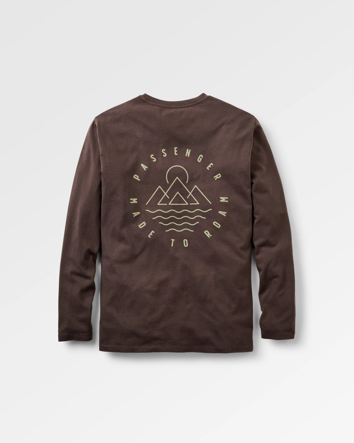 Escapism Recycled LS T-Shirt - Espresso - Flatlay