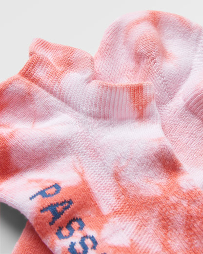 Trainer Socks - Tie Dye Shell Pink - Flatlay