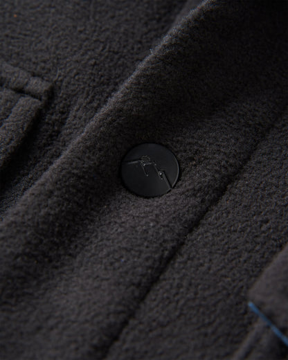 Maple Polar Fleece Shirt - Black - Flatlay