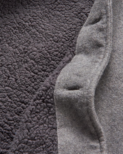 Freestyle Sherpa-Lined Overshirt - Grey Marl - Flatlay
