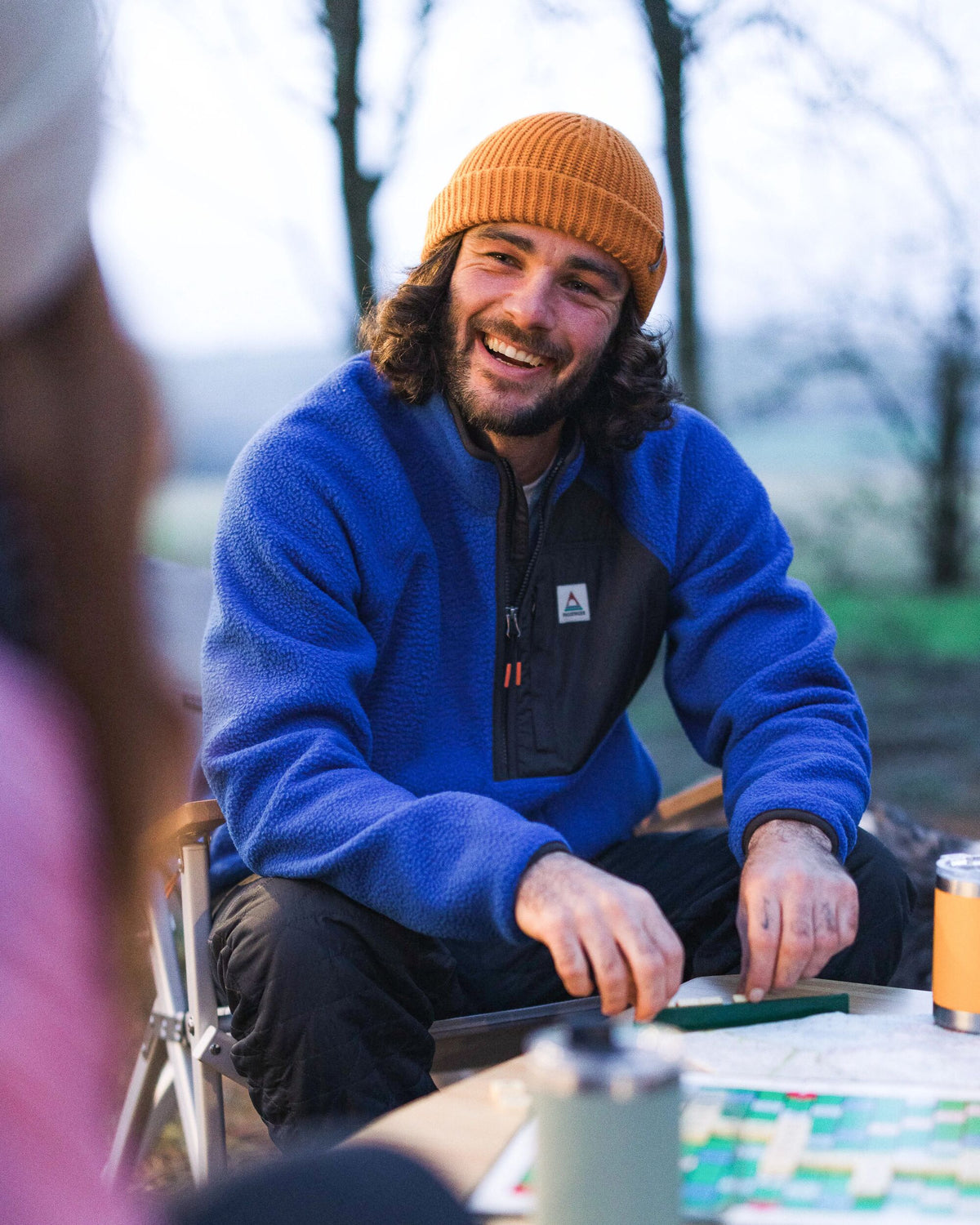 Offgrid 1/2 Zip Sherpa Fleece - Azure Blue - Lifestyle
