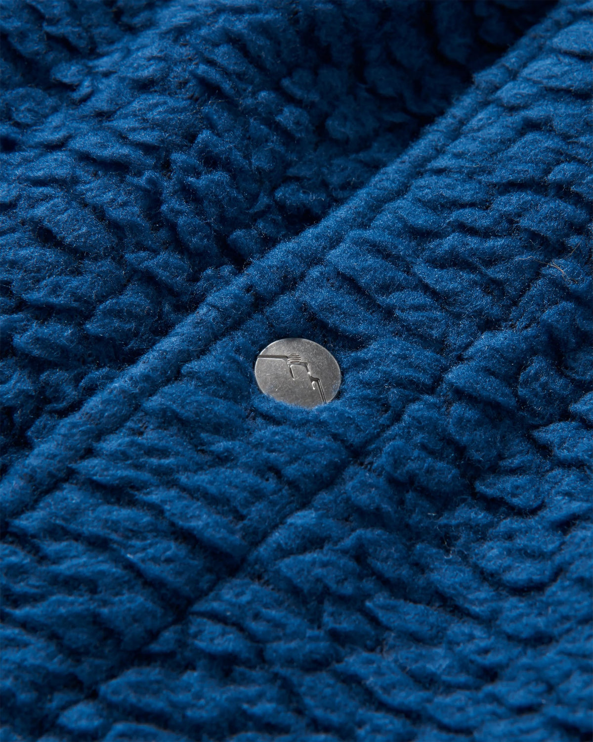 Rappel Sherpa Oversized Shirt - Dark Denim - Flatlay