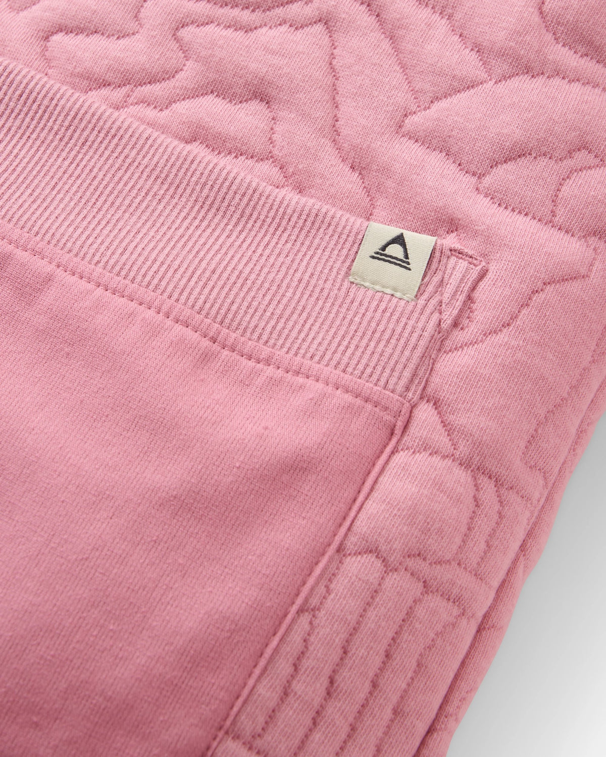 Seagrass Quilted Hoodie - Pink Haze - Flatlay
