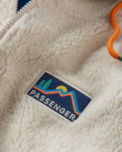 Nestling Polar-Lined Sherpa Fleece - Tidal Blue - Flatlay