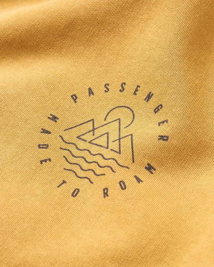 Escapism Regular Fit Sweatshirt - Mustard Gold - Flatlay