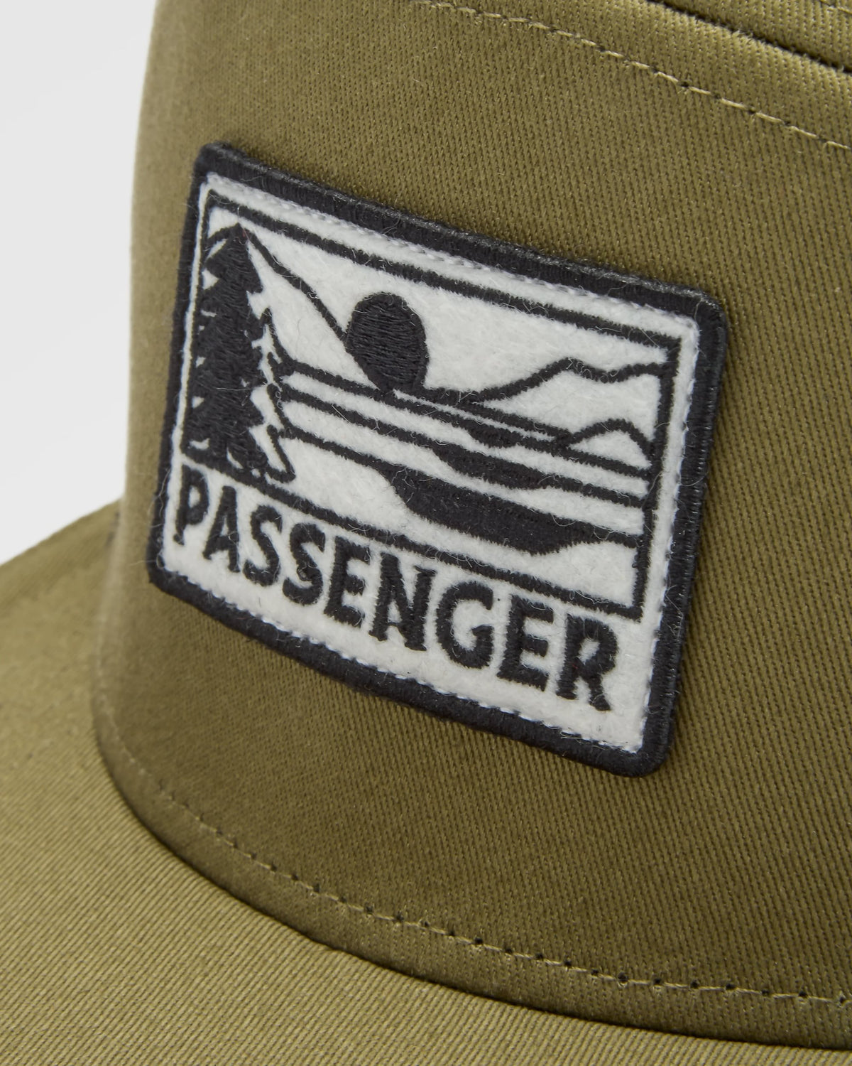 Roamer 7 Panel Cotton Trucker Cap - Khaki - Flatlay