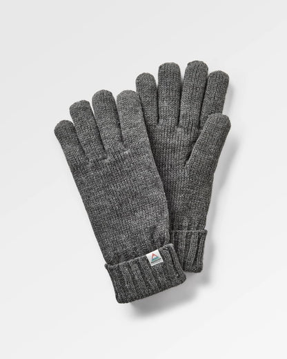 Gale Knitted Gloves - Charcoal - Flatlay