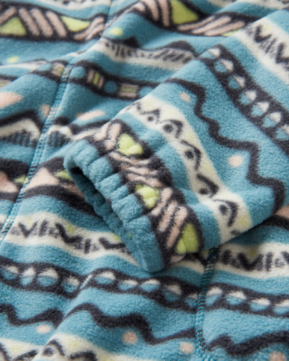 Juana Polar Hooded Fleece - Mountain Geo Arctic - Flatlay