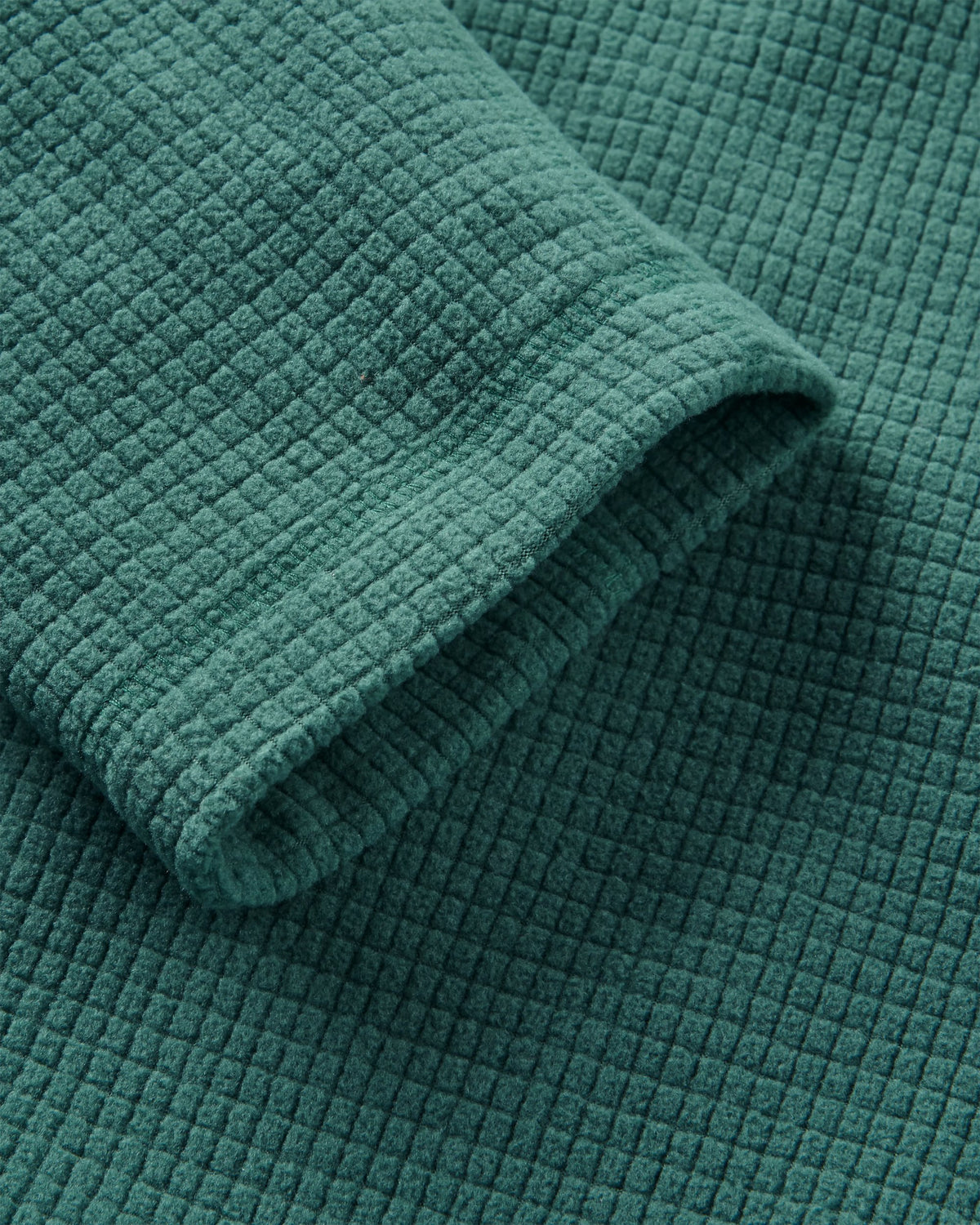 Forestscape Grid Fleece Crew - Deep Ocean - Flatlay