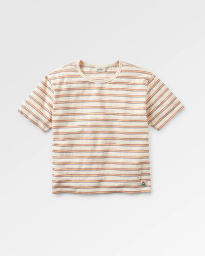 Retro Vibes Cotton T-Shirt - Retro Stripe - Flatlay