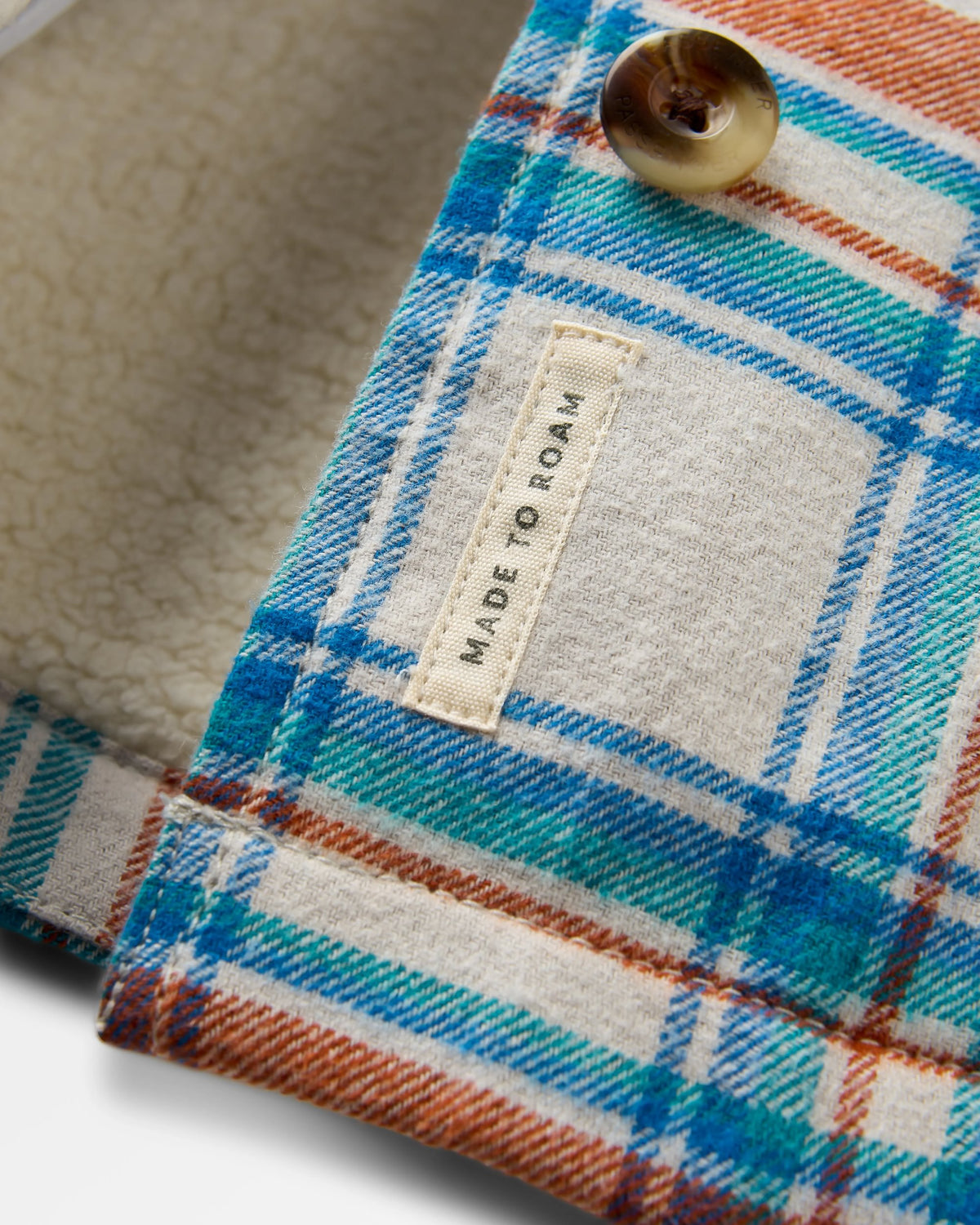 Flint Cotton Overshirt - Vintage White Check - Flatlay