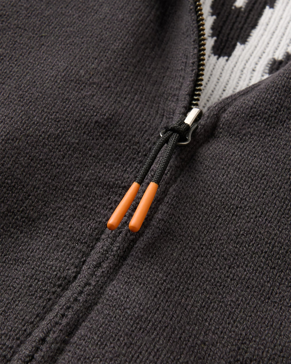 Penida Full-Zip Knitted Jacket - Faded Black - Flatlay