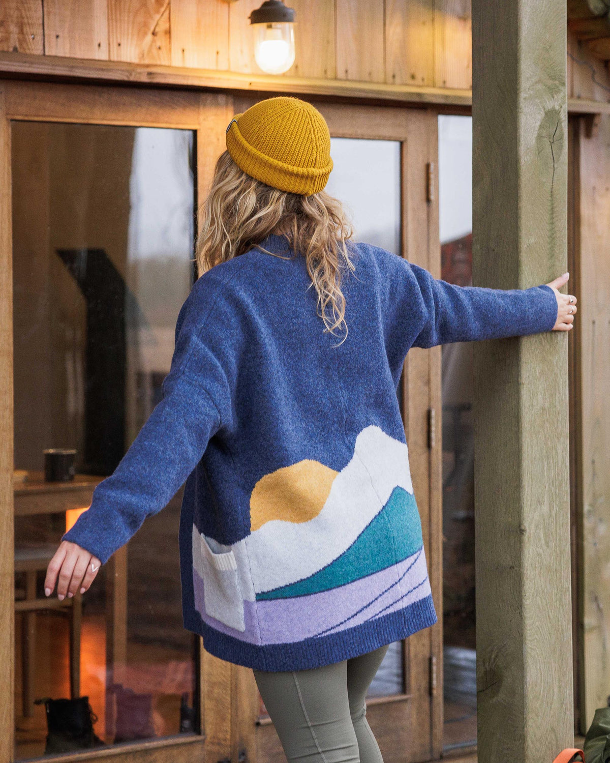 Vista Knitted Cardigan - Dark Denim - Lifestyle