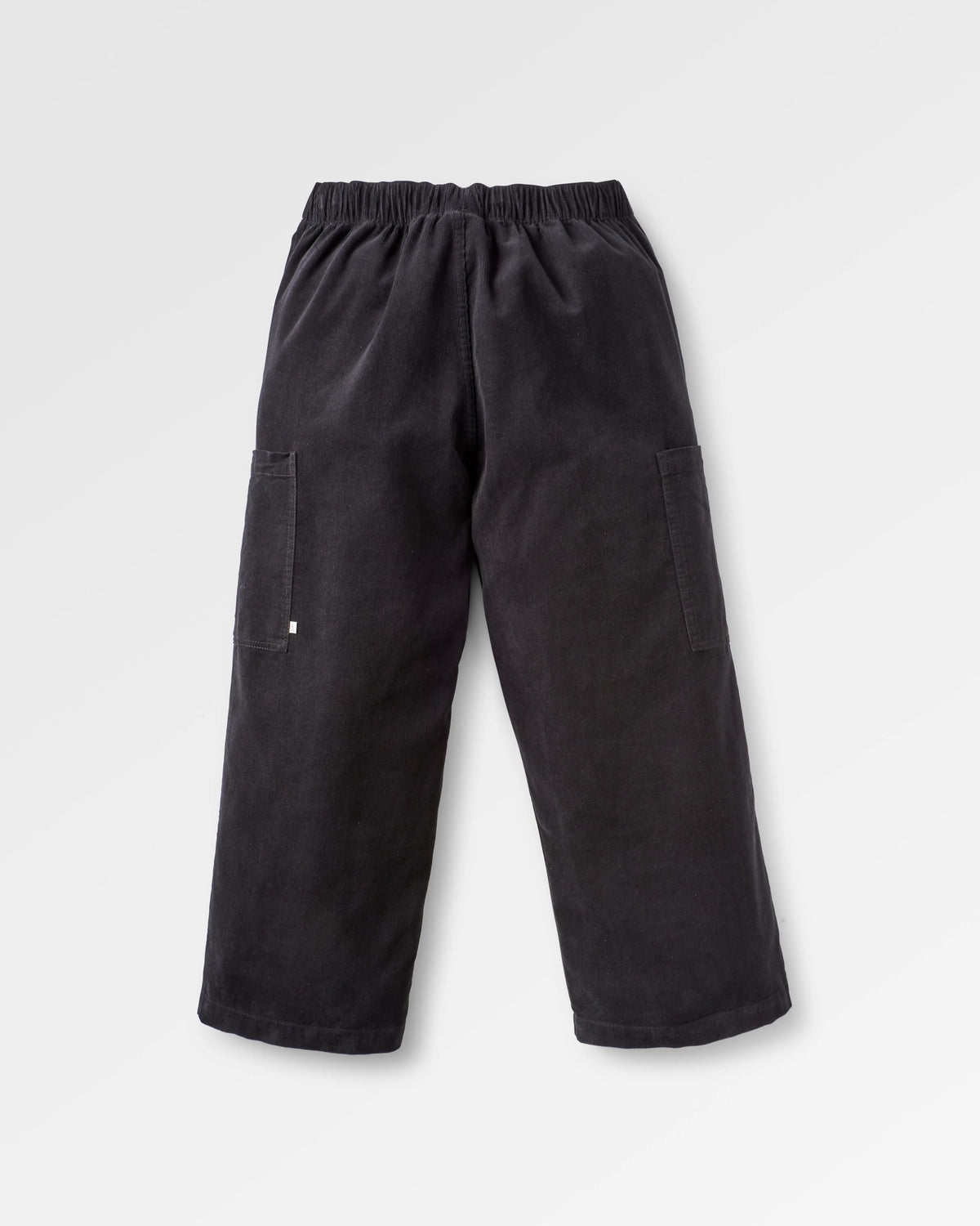 Someday Cotton Corduroy Cropped Trouser - Black - Flatlay