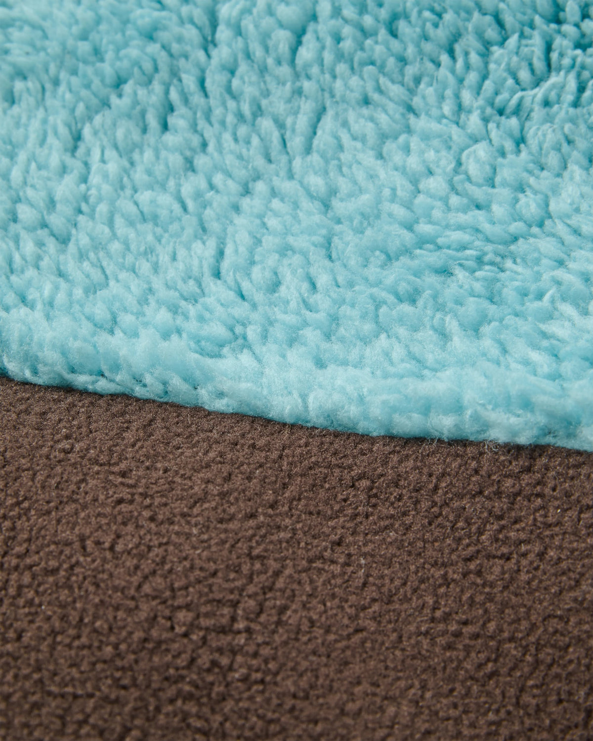 Nestling Polar-Lined Sherpa Fleece - Retro Blue/Espresso - Flatlay