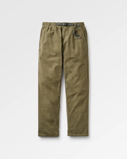 Adventurer Corduroy Trouser - Dusty Olive - Flatlay