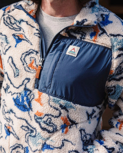 Offroad Sherpa 1/2 Zip Fleece - Abstract Strata Multi - Lifestyle