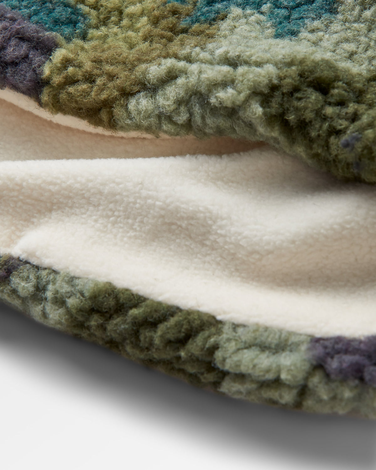 Mulled Sherpa Fleece Snood - Alpine Camo Khaki - Flatlay