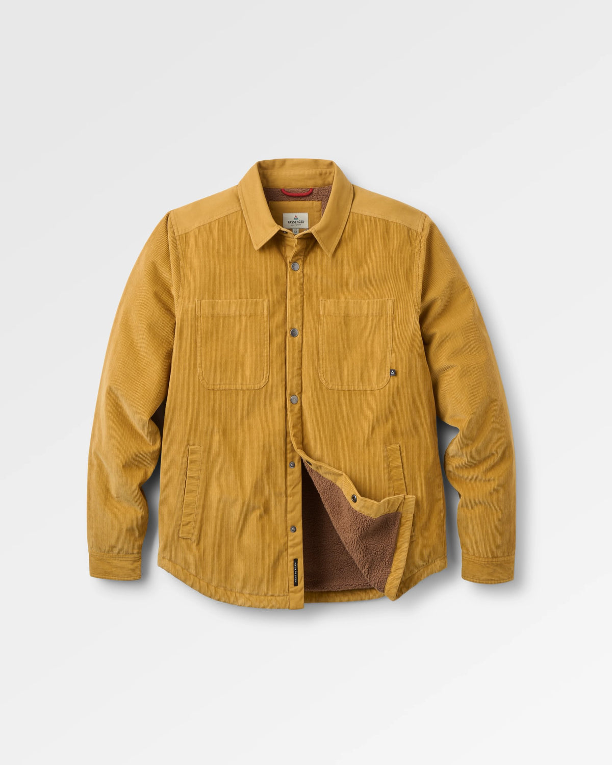 Kodiak Sherpa Lined Cord Overshirt - Dusty Ochre - Flatlay