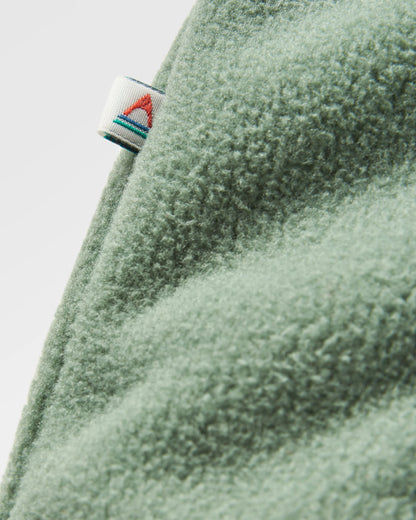 Woodland Hooded 1/2 Zip Polar Fleece - Black/ Dark Forest - Flatlay