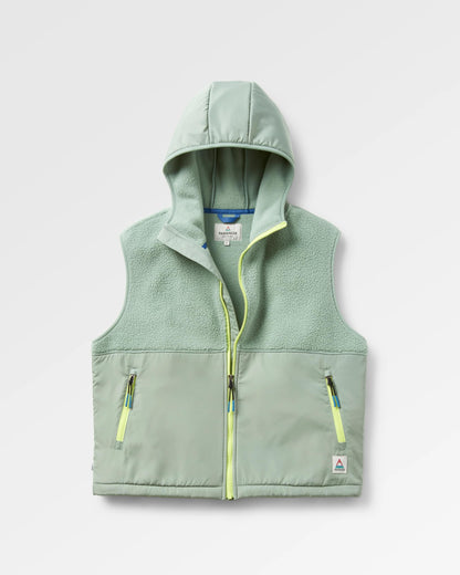 Beebalm Sherpa Fleece Vest - Pistachio - Flatlay