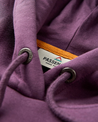 Yuca Cotton Hoodie - Deep Plum - Flatlay