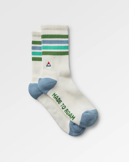 Classic Midweight Crew Socks - Birch - Flatlay