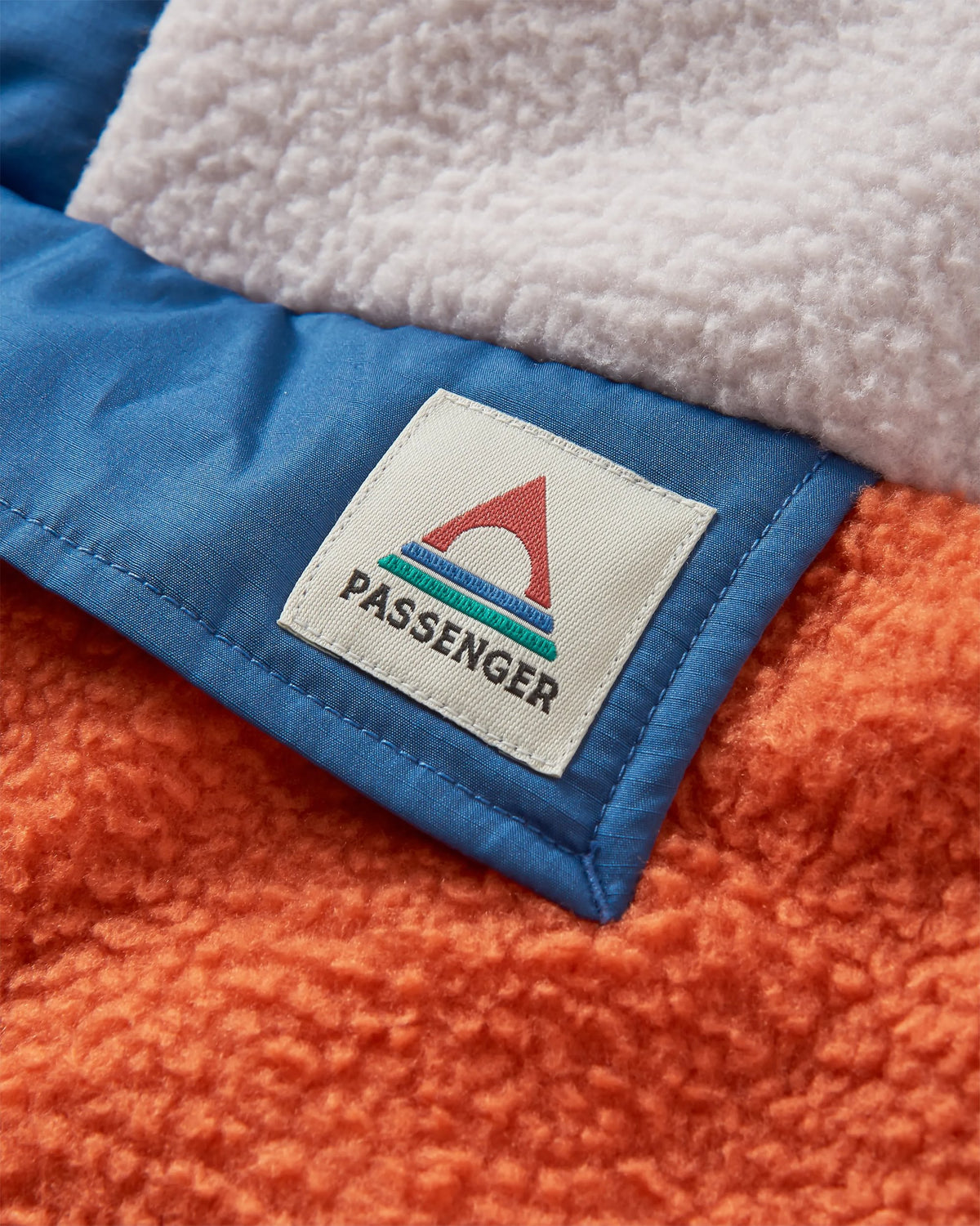 Maren 1/2 Zip Sherpa Fleece - Burnt Orange - Flatlay