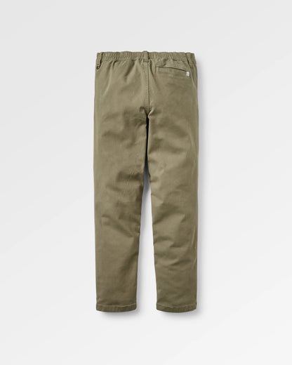 Horizon Regular Fit Trouser - Dusty Olive - Flatlay