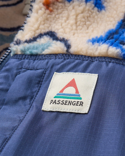 Offroad Sherpa 1/2 Zip Fleece - Abstract Strata Multi - Flatlay
