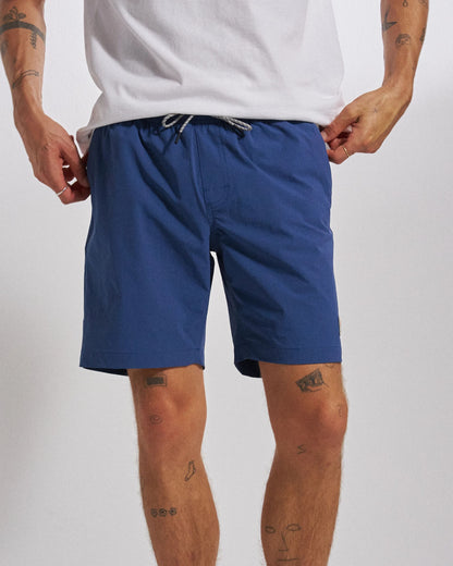 Drifter NetPlus® Lined Beach Short - Dark Denim - Studio Model