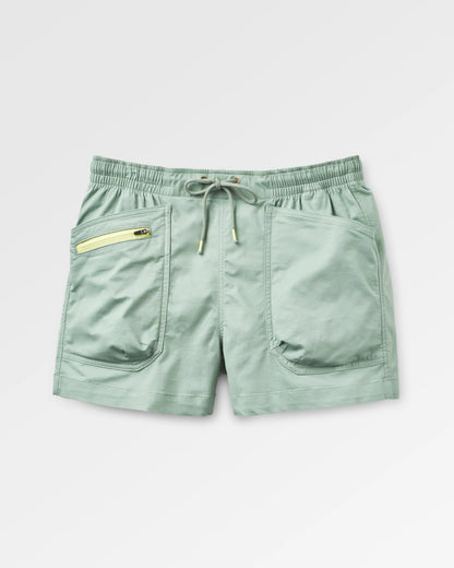 Basswood Cotton Shorts - Pistachio - Flatlay