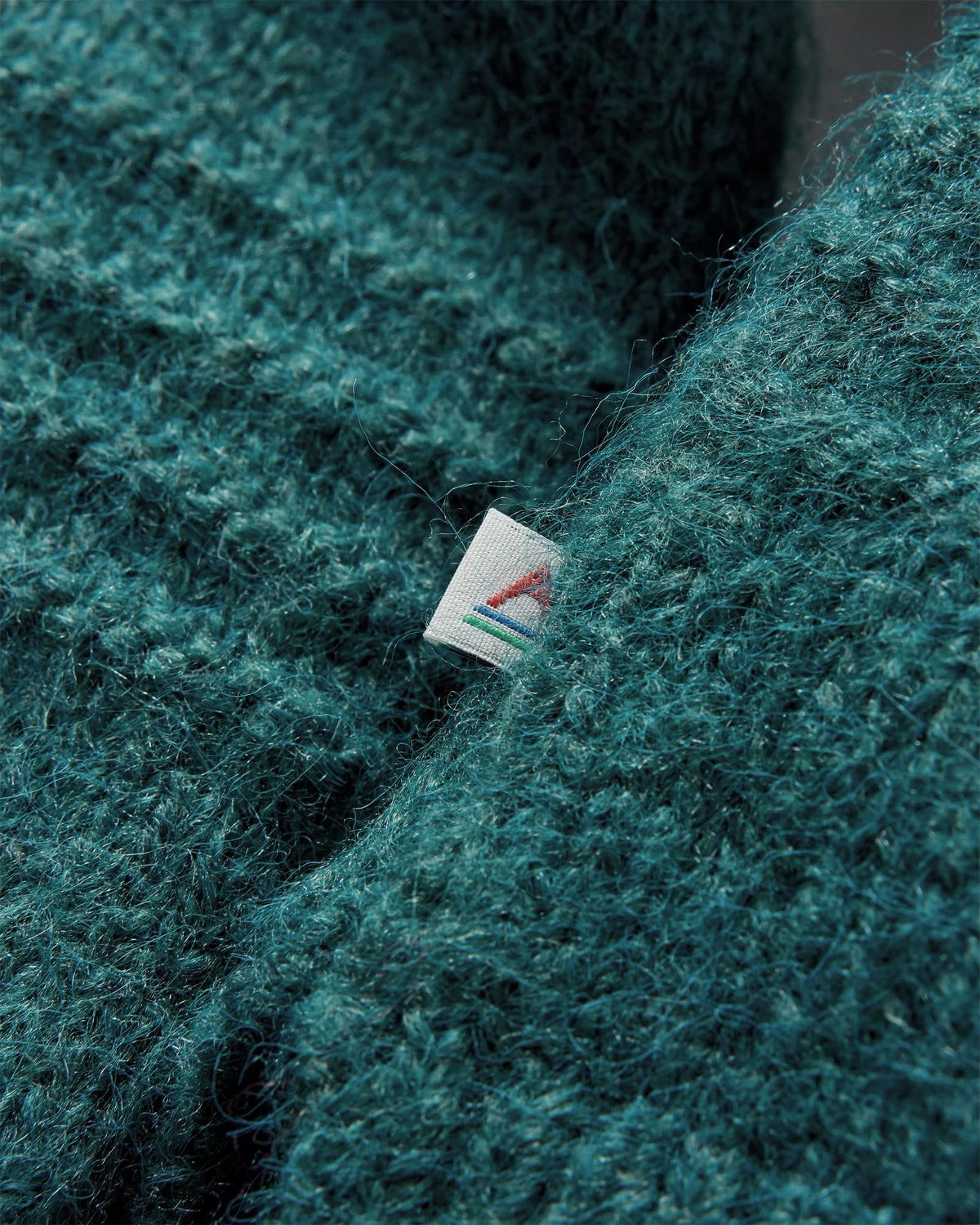 Snug Polo Neck Knitted Jumper - Mediterranean - Flatlay