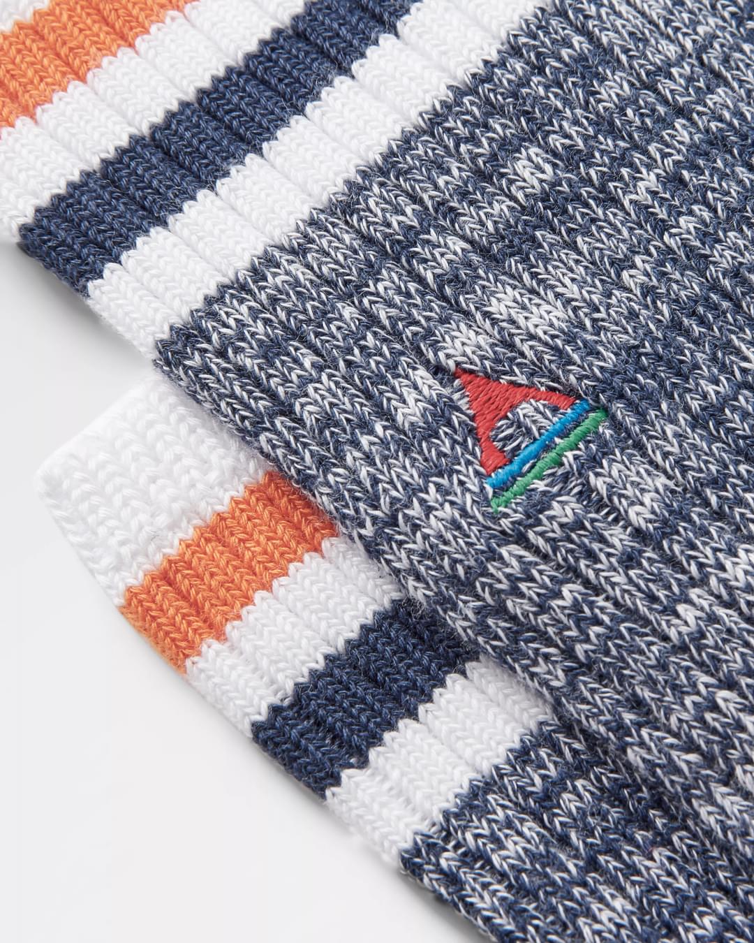 Midweight Rib Socks - Navy - Flatlay
