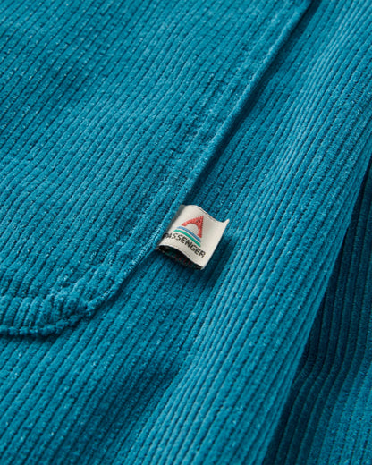 Kodiak Sherpa Lined Cord Overshirt - Blue Steel - Flatlay