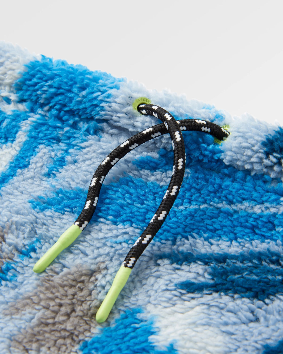 Ash Sherpa Fleece Snood - Abstract Mountain Blue Steel - Flatlay
