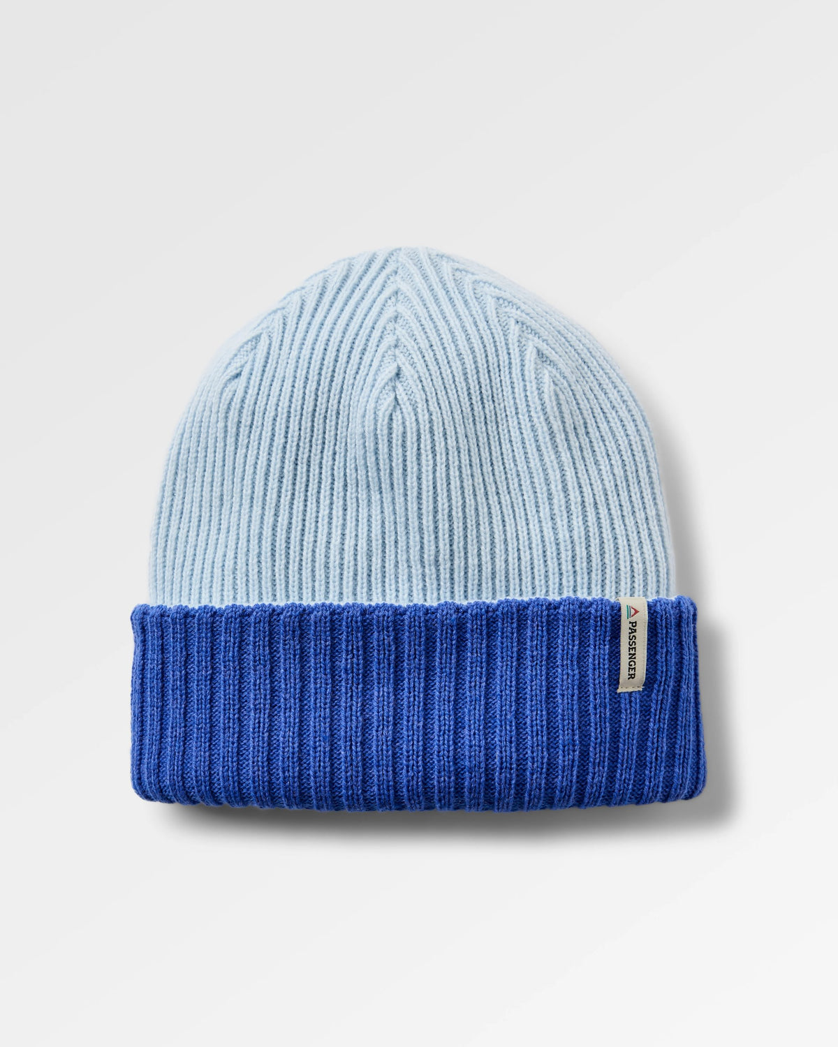 Outlook Reversible Beanie - Ice Blue / Electric Blue - Flatlay