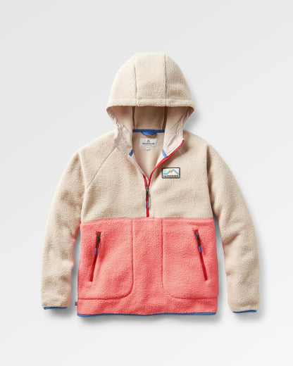 Maine 1/2 Zip Sherpa Fleece - Shell Pink - Flatlay