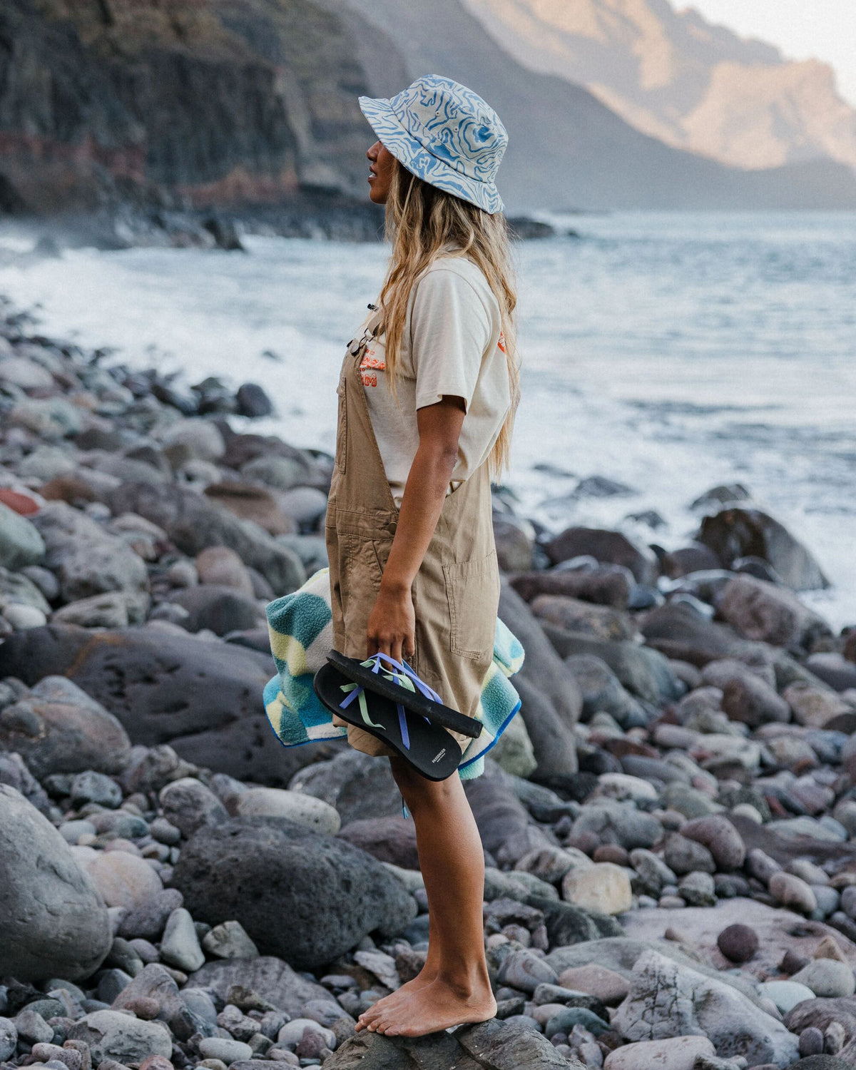 Shuffle Light Cotton Short Dungarees - Elmwood - Lifestyle