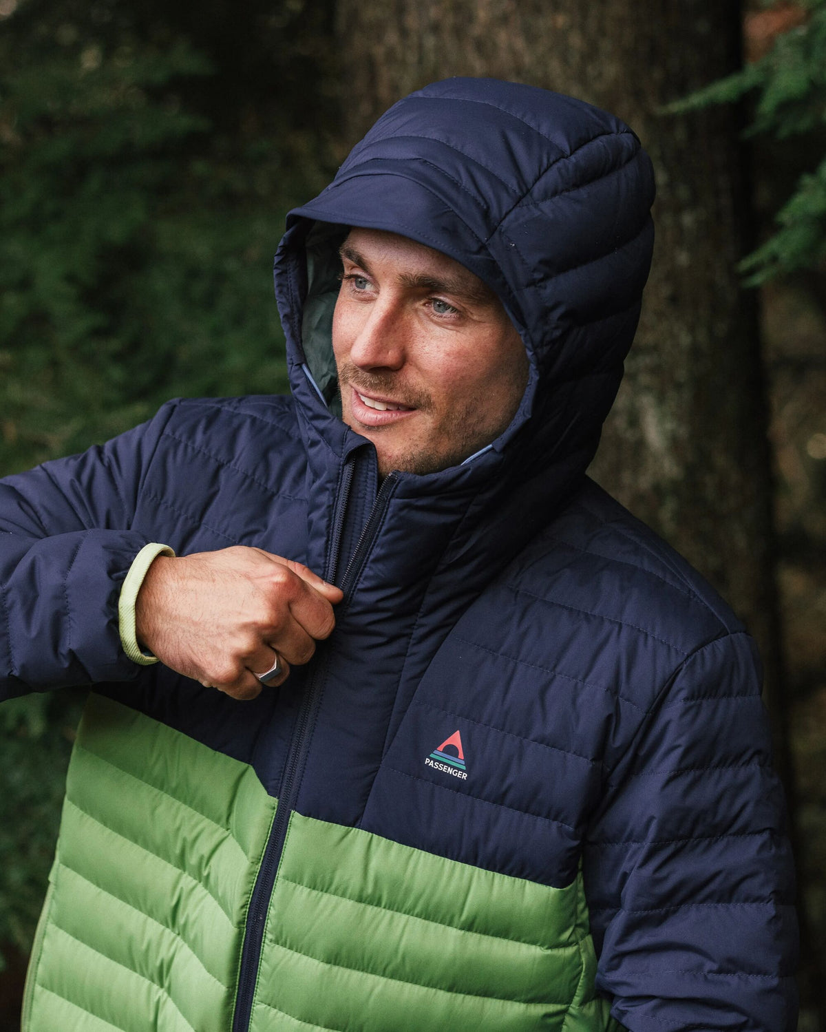 Ashland Down Jacket - Rich Navy/Pear Green - Lifestyle