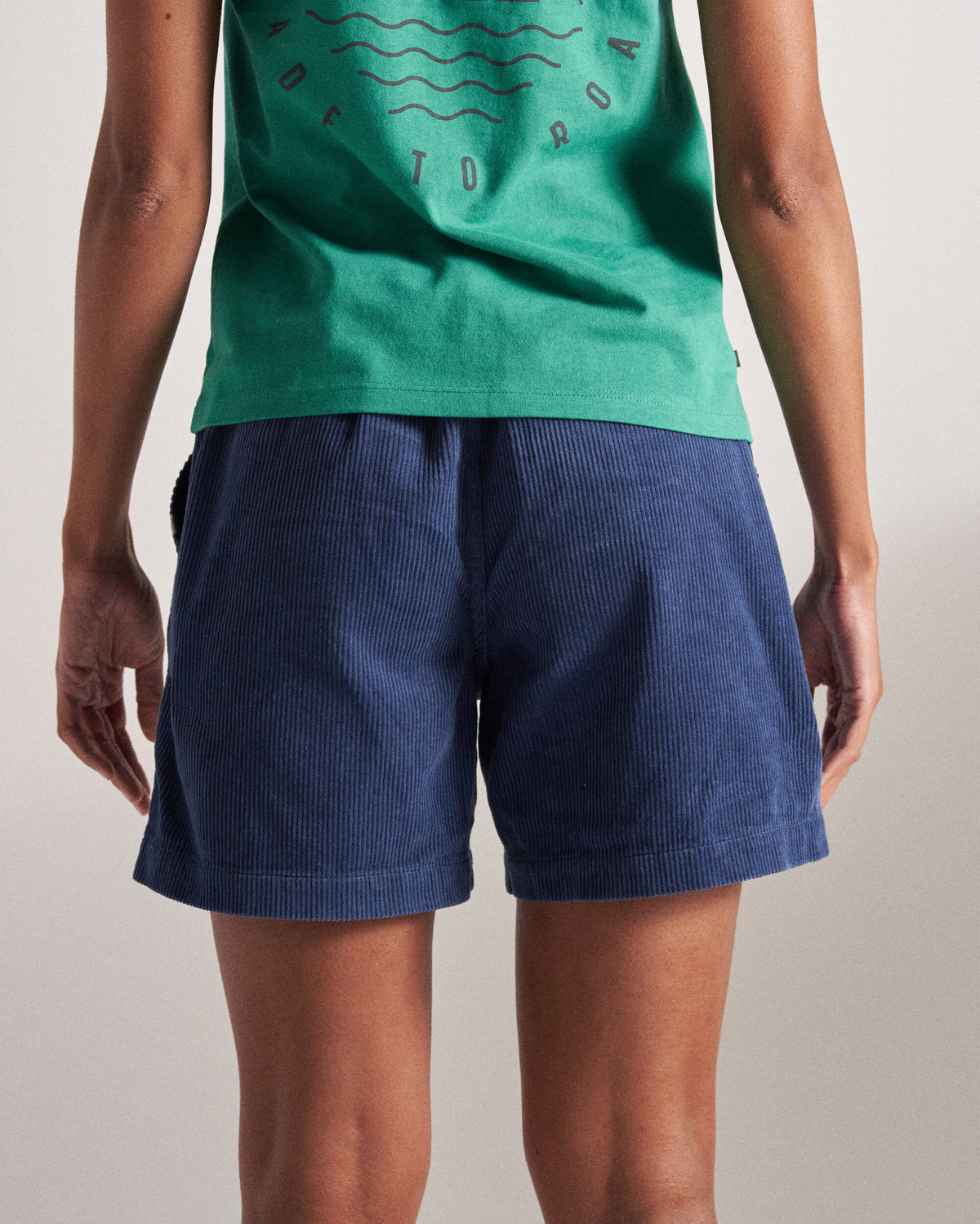 Avian Cord Short - Dark Denim - Studio Model