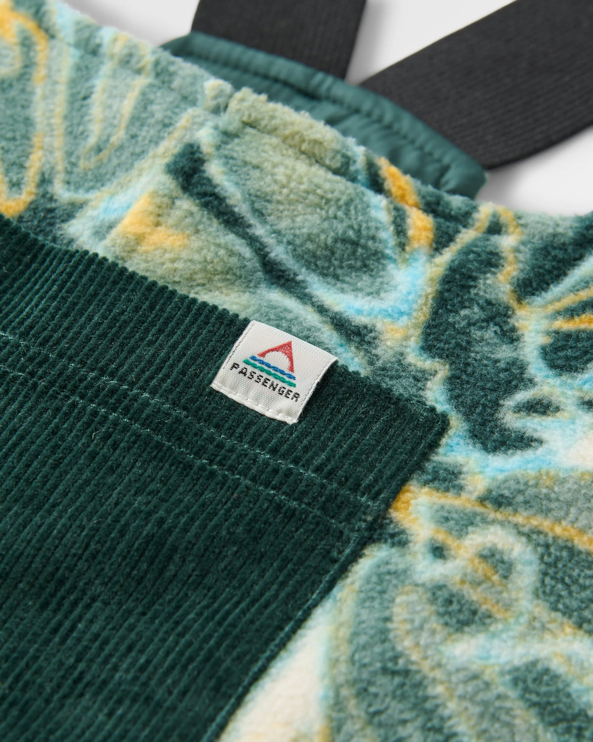 Ace Polar Fleece Dungarees - Frost Dark Fern - Flatlay